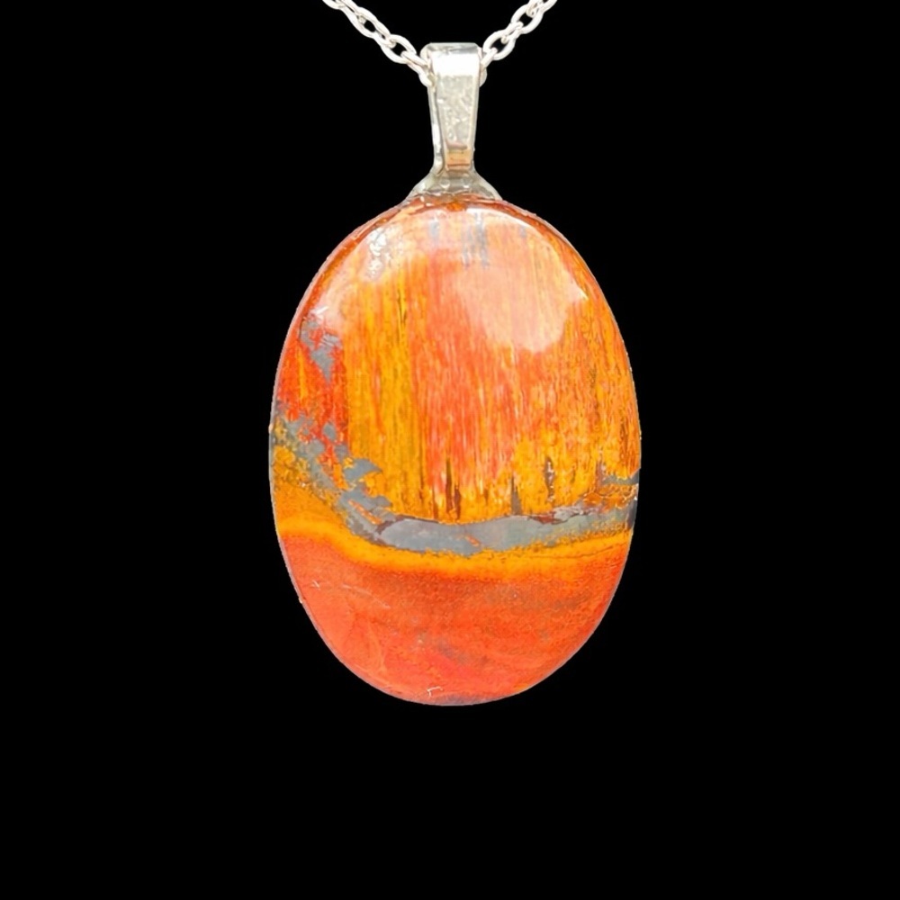 Elegant stunning red tiger eye Pendant Necklace